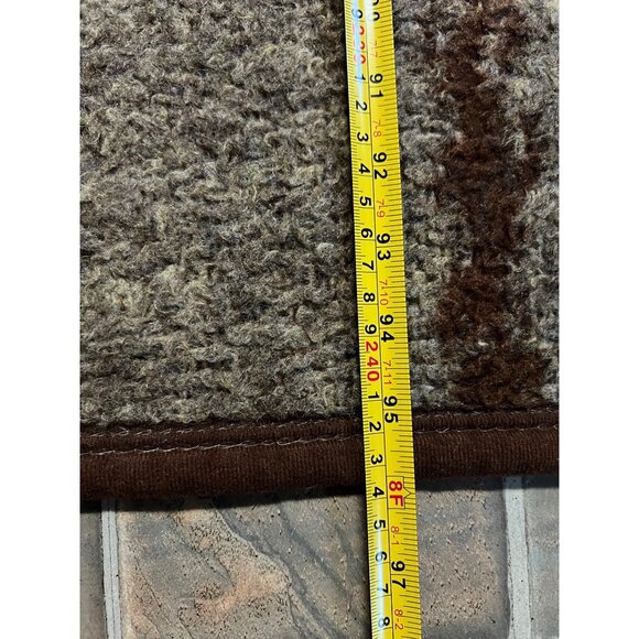 Vtg Woven Throw Rug Blanket Italy Romantic Beach Couple Silhouette Adam Eve 96" - Picture 5 of 12